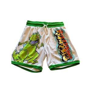 rue21 XL Graffiti Dinosaur Mesh Shorts Nickelodeon Viacom 2022 Y2K Streetwear